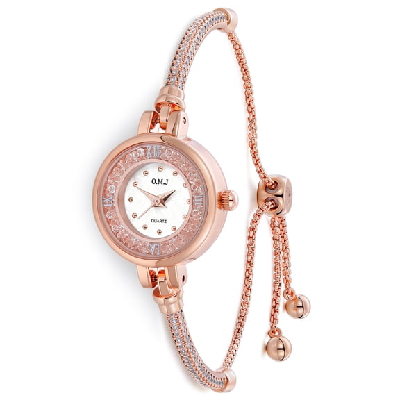 Women Quartz Watch Bracelet Watches with Crystals Waterproof Analog Fashion Luxury Dress Wristwatch for Women Wife Birthday Christmas Gifts