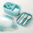 thumbnail image 6 of THLKIF Lunch Box, Lunch Container with 3 Compartments, Women's Food Preparation Container Lunch Box with Cutlery Snack/Salad/Sandwich Box Microwave/Dishwasher Safe (67 Oz), 6 of 9