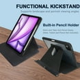 thumbnail image 7 of Tablet Organizer Portfolio Case with Clipboard, 3-Ring Binder Padfolio File Folder with Rotating Cover Case Compatible with iPad Air 11-inch M3 (2025)/M2 (2024), iPad Air 4th/5th Gen 10.9-in, Purple, 7 of 7