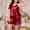 01 Red, variant on Weiqiqre Pajamas for Women Satin Cami Pjs Set V Neck Camisole Shorts Set Adjustable Strap Sleepwear