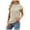 Beige, variant on Solid Color Women Fashion Casual Tops Crew Neck T-Shirt Tee Summer Short Sleeve Casual T-Shirt Tee Tops Trendy Dailywear
