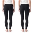 thumbnail image 5 of MUK LUKS Women's Jersey Fleece Lined High Waist Leggings, Sizes S/M to 1X/2X, 2-Pack, 5 of 6