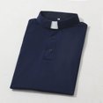 thumbnail image 7 of BLESSUME Mens Clergy Tab Collar Polo Shirt Short Sleeve Pastor Minister Preacher Blouse and Tops, 7 of 7