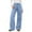 Light Blue, variant on Women's Casual High Waist Light Wash Loose Wide Leg Straight Jeans Comfortable Relaxed Fit Denim Trousers for Daily Use,Black,L