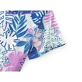 thumbnail image 4 of Topgal Girls Pajamas 2-Piece Set - Blue Purple Tropical Leaf Print Sleepwear Short Sleeve Loungewear Set Size 8, 4 of 6