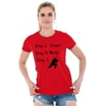 thumbnail image 4 of Crawl Walk Ninja Stealth Karate Womens Fitted Plus Size Graphic Tee Brisco Brands 2X, 4 of 5