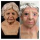 thumbnail image 1 of Peluca de cara de abuela/abuelo de Halloween, máscara de anciano, tocado de anciano, 1 of 2