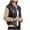 Khaki, variant on IROINNID Women's Faux Leather Jacket Long Sleeve Contrast Color Stand Collar Outwear, Casual Color-Block Leather Long-Sleeve Uniform Ladies Jacket