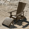 thumbnail image 2 of Highwood 2-pc Manhattan Beach Adirondack Set with Folding Ottoman - Outdoor, Eco-friendly, Synthetic Wood, 2 of 6