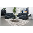 thumbnail image 2 of Pemberly Row 2-piece Faux Leather Upholstered Motion Reclining Sofa Set Blue, 2 of 20