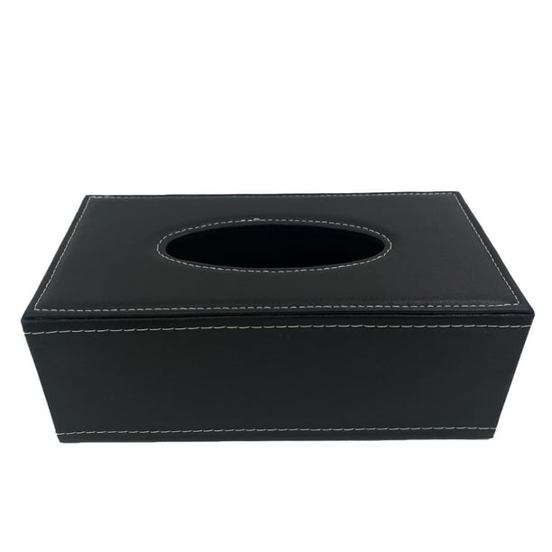 Pansylife Tissue Box Cover, PU Leather Tissue Box Holder for Bathroom, Tissue Box Dispenser for