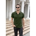 thumbnail image 5 of Iceglad Polo Shirts for Men V Neck Slim Fit Short Sleeve Performance Golf Shirt Knit Soft Tees, 5 of 8