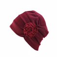 thumbnail image 1 of Abbraccia Turbante floral moderno, tela tipo seda, gorro para boda y posparto, TJM-241H, 1 of 6