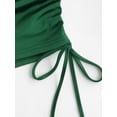 thumbnail image 6 of ZAFUL for Women Prom Dress or Cocktail Dress Evening Part Dress Cinched Spaghetti Strap Satin Bodycon Dress Dark Green S, 6 of 6