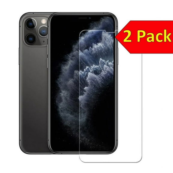 For iPhone 11 Pro Max / Xs Max Twin Pack of 2 X Tempered Glass Screen Protectors