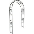 thumbnail image 2 of OUTOUR Stereoscopic Metal Garden Arch Arbor Arbour Archway with Graceful Curve for Climbing Plants Roses Vines, Outdoor Garden Lawn Backyard Patio, Wedding, Black, 2 of 7