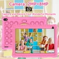 thumbnail image 2 of Peicheng Tablet for Kids, 10" Android 15 Kids Tablet with EVA Case, Parental Control Pre-Installed Education Apps, 6(2+4)GB RAM 32GB Storage 6000mAh WiFi 6, Front 2MP+Back 8MP Dual Cameras - Pink, 2 of 7