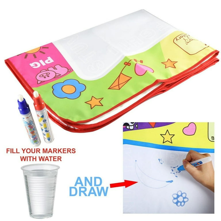 HOMSEEK 5Pcs Water Doodle Pens Aqua Drawing Doodle Pens,Replacement Water  Pens for Doodle Mat Water Book,Pens Compatible with Aqua Doodle