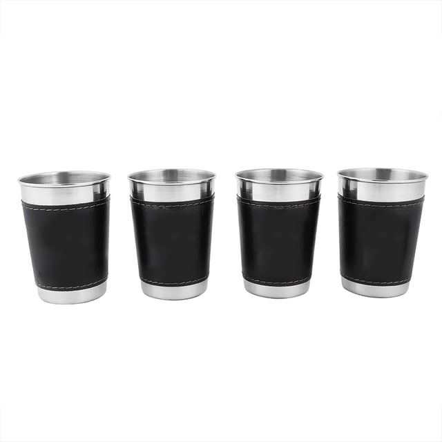 Copa De Vino, Té De La Leche 4 Piezas Copa De Vino Portátil, Para El Hogar Cocina Viaje Picnic Bar Fiesta Bebida Vino Cergrey Stainless Steel Wine Cup