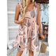 thumbnail image 4 of Vestido Corto Plisado Sin Mangas Informal de Verano para Mujer Rosa XL, 4 of 8