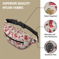thumbnail image 5 of Fanny Pack Beige Christmas Santa and Gift Pattern Waist Pack Bag,Running Cross Bag,Waterproof Large Fanny Packs for Women Men for Travel Running Hiking Cycling, 5 of 6