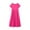 YHot Pink151, variant on MEZZALL Kids Solid Color Dresses Round Neck Short Sleeve Casual Comfortable Pocket Long Dress 6-7 Years Lovely Kids Sundress