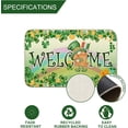 thumbnail image 3 of St Patricks Day Door Mat, St Patricks Leprechaun Gnome Outdoor Mat for Front Door, St. Patrick''s Day Shamrock Clover Non Slip Welcome Doormat for Outside Home Decor, 17x29 Inches, 3 of 5