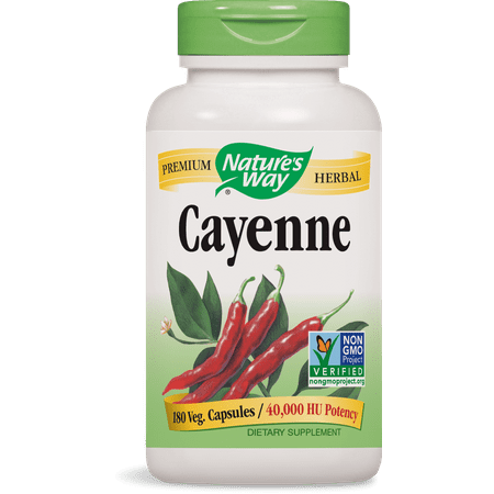 Nature's Way - Cayenne Pepper 450 mg 100 Capsules 11500 Exp.9.18+ (Best Cayenne Pepper Supplement)