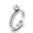thumbnail image 2 of Certified 1 3/8 Carat TW Diamond Solitaire Bridal Set Engagement Rings in 14k White Gold (H-I, I2), 2 of 5