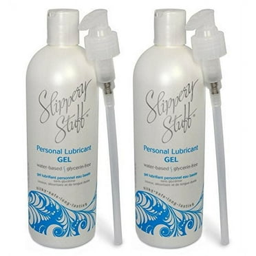 Slippery Stuff, Gel WaterBased Lubricant 16 Oz, Clear, 1 Pound , Unscented, (Pack of 2)