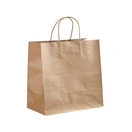 UYUH Milk Tea Coffee Kraft Paper Bags Customized Clothing Store Gifts Kraft Paper Bag*25pcs for Home Living Room Holiday Birthday Party Supplies & Art Decorations