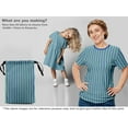 thumbnail image 7 of oneOone Velvet Medium Blue Fabric Stripes Dress Material Fabric Print Fabric By The Yard 58 Inch Wide, 7 of 7