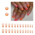 BONINGGG Medium And Long Dyed French Side Nail Piece On Nails Powder