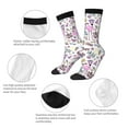 thumbnail image 3 of Bingfone Compression Socks for Women and Men Long Socks for Running Athletic Cycling Nurse- Summer with Flamingo, 3 of 6