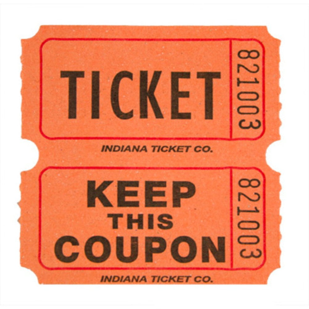 Raffle Tickets Orange 1000 per Roll 50/50 Fun FairKeep this coupon,Fun  Fair, Carnival, golf outings, Fund Raisers By Indiana Ticket Company