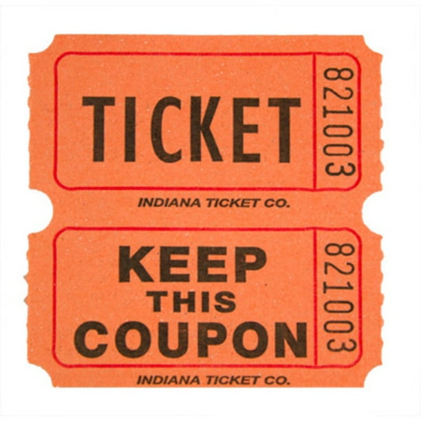 Raffle Tickets Orange 1000 per Roll 50/50 Fun FairKeep this coupon,Fun Fair, Carnival, golf ...