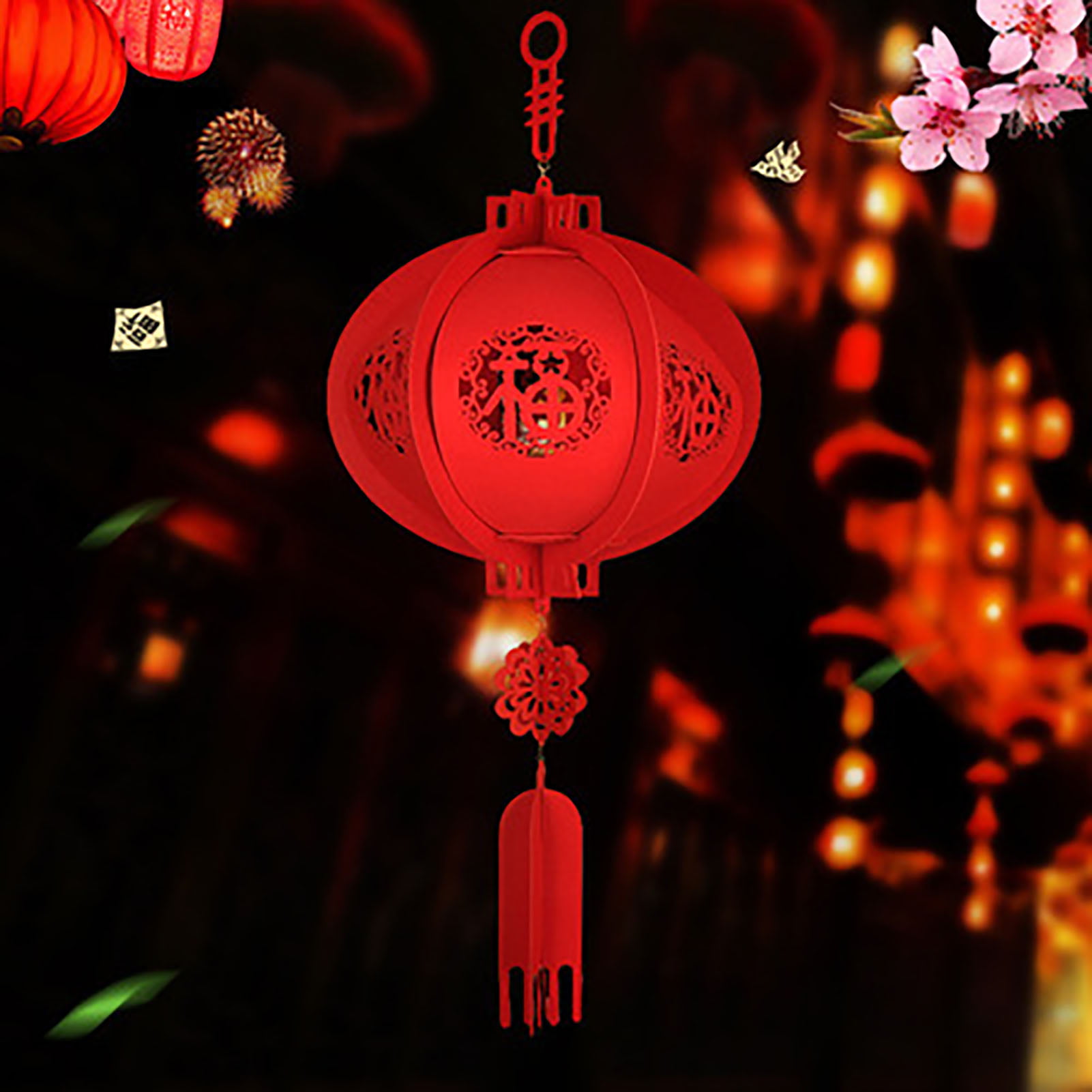 XIEC Hanging Non-Woven Fu Character Lantern Pendant New Year Home  Decoration Supply - Walmart.com