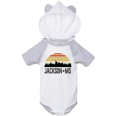 

Inktastic Jackson Mississippi Skyline Retro Gift Baby Boy or Baby Girl Bodysuit