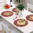 thumbnail image 6 of Ryvnso Mandala1 Pattern Round Plate Mats Dining Table Placemat Set of 4 for Holiday Decoration, 6 of 7