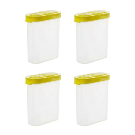 

GETHOME 4pcs Jar Condiment Dispenser Large Capacity With Double Lids Home Kitchen
