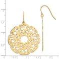 thumbnail image 5 of 14K Yellow Gold Fancy Lace Filigree Dangle Earrings, 5 of 5