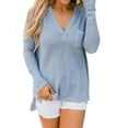 thumbnail image 3 of Chemise à Manches Longues avec Poche et Ourlet Fendu sur le Côté pour Femmes, 3 of 7