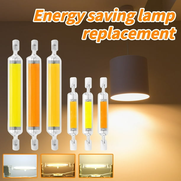 Fiudx Bombilla Led Cob R7S de 10 W, Tubo de Vidrio Regulable y Superbrillante, Tamaño de 78 Mm/118 Mm, Luz Blanca Cálida/Fría/Natural, Ángulo de Haz de 360°, Larga Vida Útil, Ideal para Iluminación d