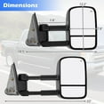 thumbnail image 3 of Costway Towing Mirror Pair, Power Heated Telescoping Side Mirrors with Dual Glass, 3 of 10