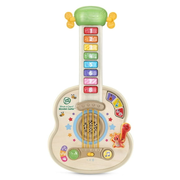 Guitarra musical de madera LeapFrog de juguete para niños pequeños