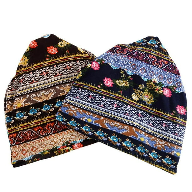 2 piezas de bufanda elástica holgada y gorro Macarena para pérdida de cabello