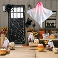 thumbnail image 3 of LED Halloween Ghost Decor - Lighted Flying Ghost Stakes for Outdoor Yard, Porch & Patio - Glow in The Dark Scary Decorations for Haunted House & Front Lawn, 3 of 5