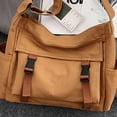 thumbnail image 2 of Bolsa de mensajero Casual Canvas College Student Bookbag Harajuku Satchels (marrón) Ehuebsd Para Estrenar, 2 of 9