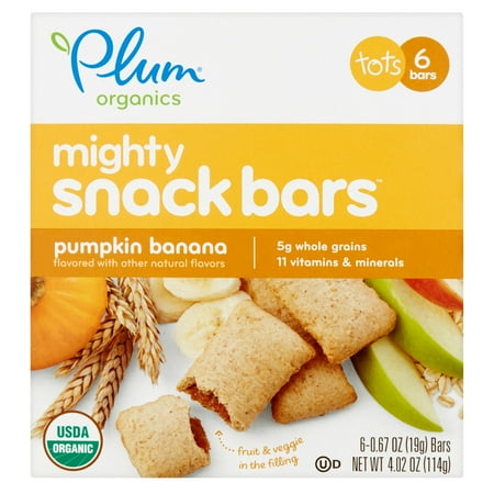plum organics mighty 4 pumpkin banana essential nutrition bar 0 67 plum organics mighty 4 pumpkin banana essential nutrition bar 0 67 oz 6 count