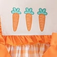 thumbnail image 4 of Easter Dress for Toddler Girls A Line Short Sleeve Dress with Carrot Print and Bow Design Girls Summer Casual Clothes, 4 of 6